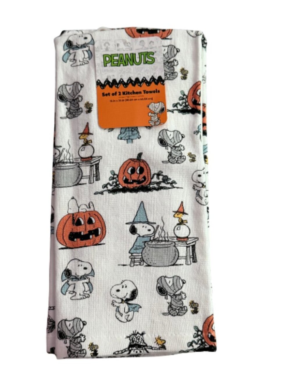 Peanuts Snoopy Halloween Kitchen Towels Set of 2 Pumpkin Mummy Witch 16x26 Add a